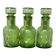 Lot de trois carafes en verre depoli