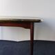 Folding table with black and gold painted glass, 1950