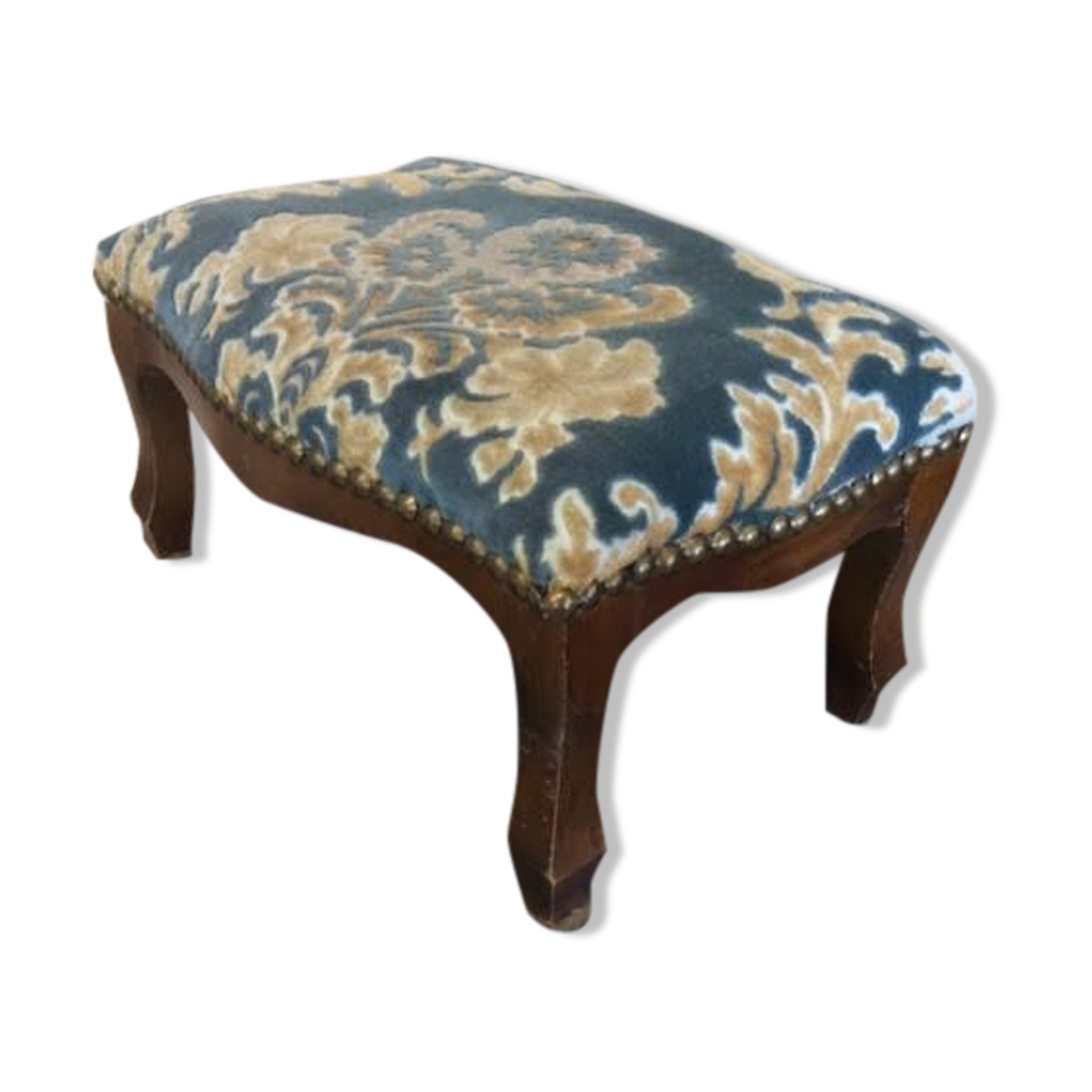 Footrest in wood and fabrics