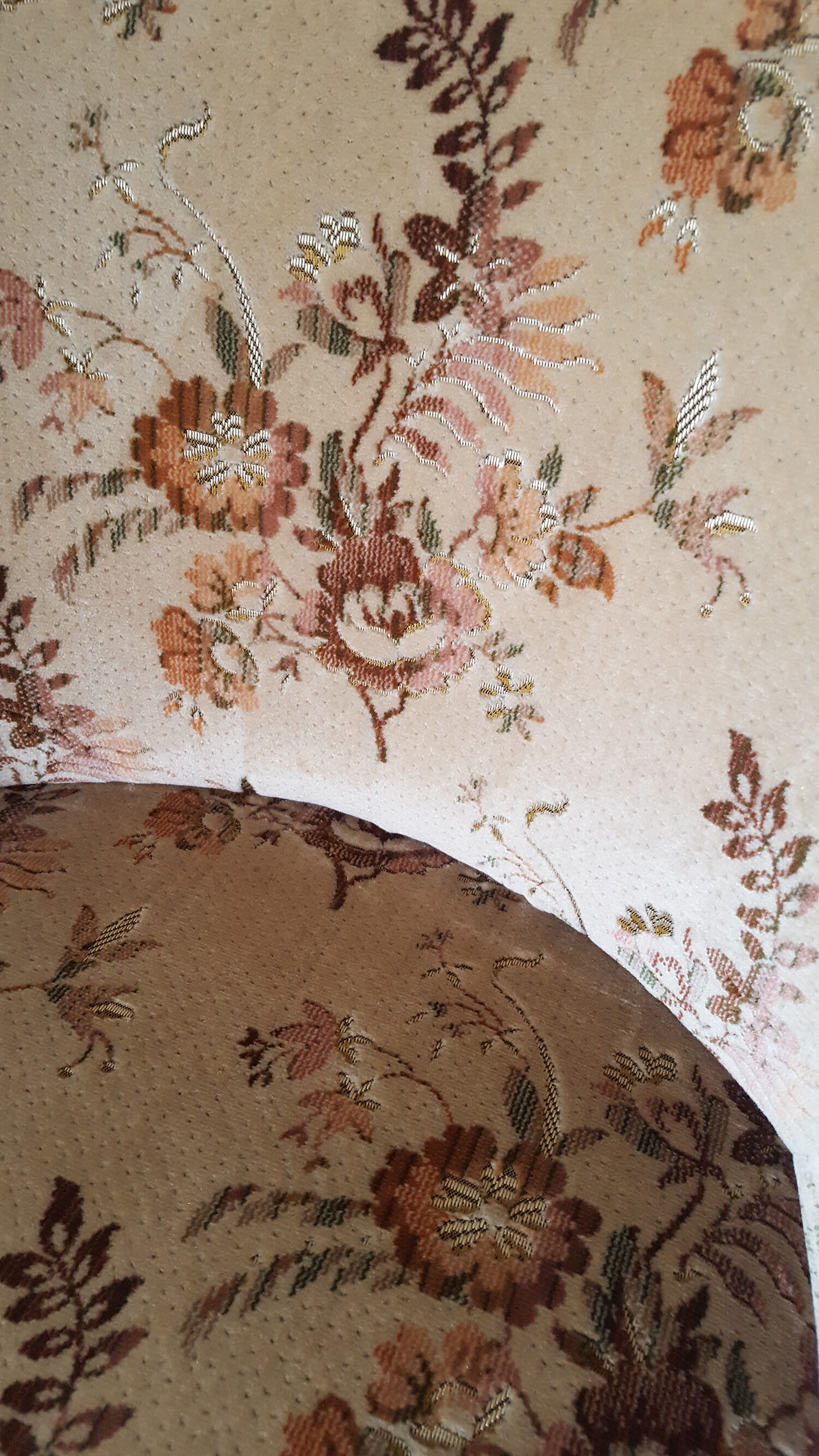 Pair of tapestry pattern Toad chairs