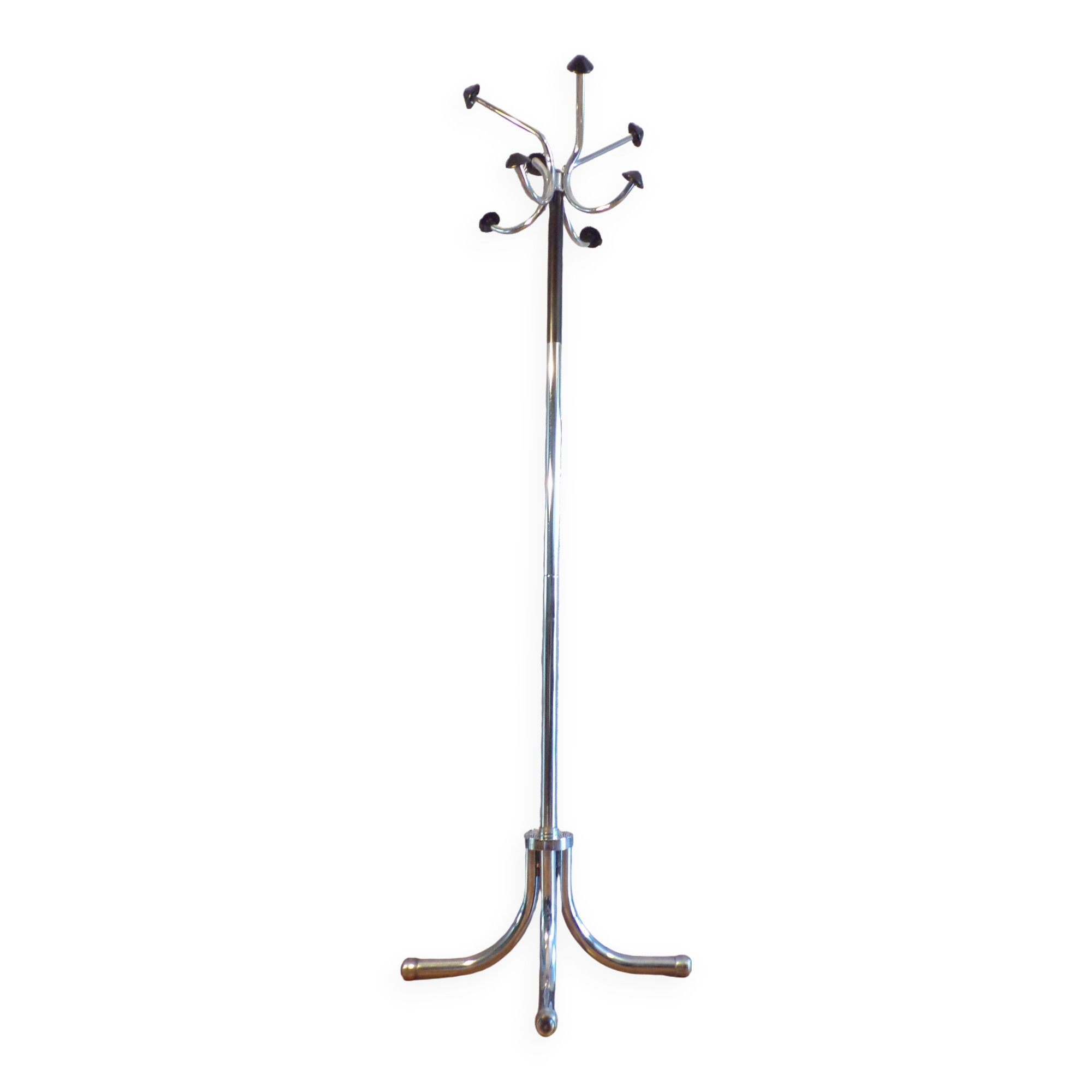 Chrome metal coat rack parrot