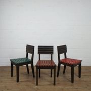 Set of 6 French 1940 dining chairs in oak