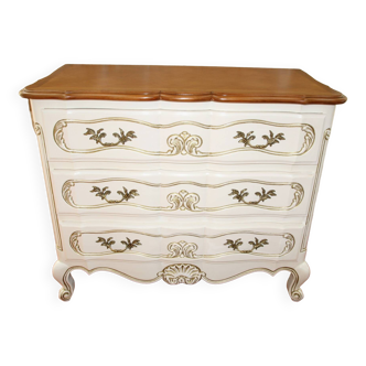 Classic patinated Louis XV style chest of drawers