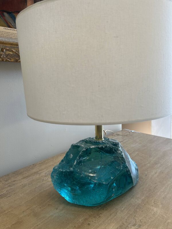 Paire de lampes Murano cailloux