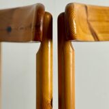 Pair of solid pine chairs, rustic chic feel