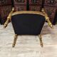 Fauteuil De Bureau Louis XVI Canné En Bois Doré