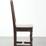French antique Lorraine chair made of oak from the 18th century