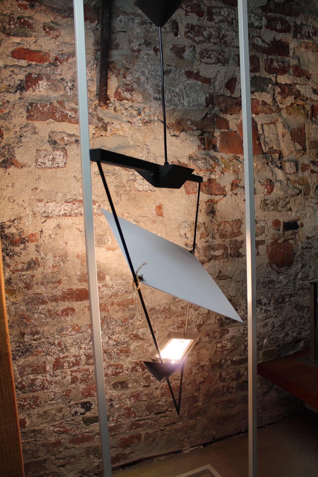 Geometric suspension pendant by Mario Botta for Artemide