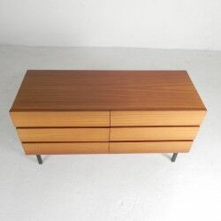 Mid-century chest of drawers with 6 drawers in the Musterring style, 1960s.