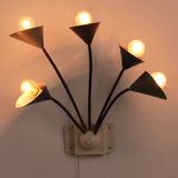 Vintage Wall Lamp with 5 Lights - Brass Metal, 1960 Denmark