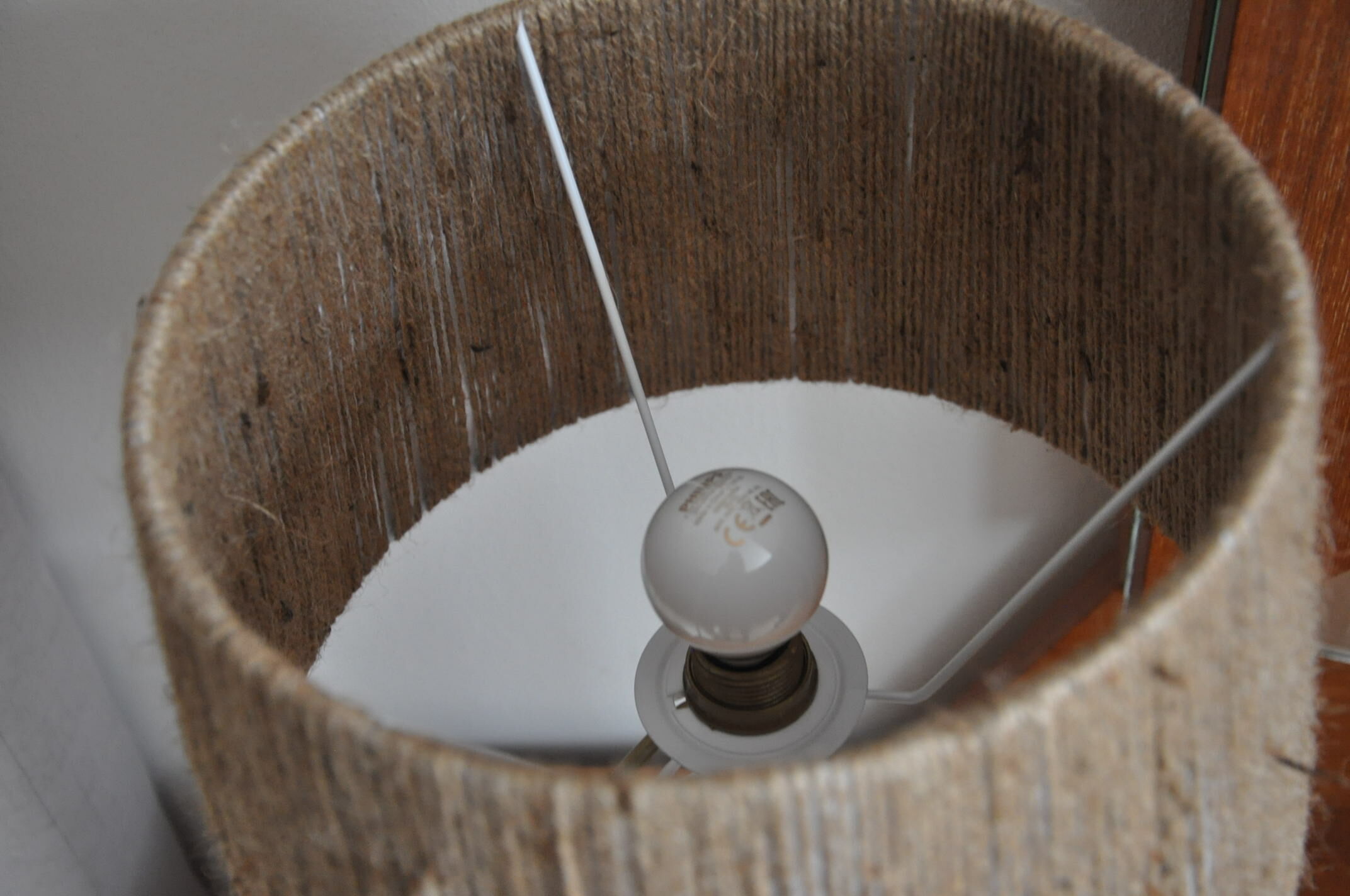 Vintage stoneware bottle lamp