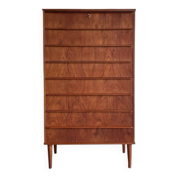 Vintage Danish tall boy - chest of drawers