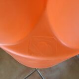 Pair of Bubu 1st orange stools by Philippe Starck
