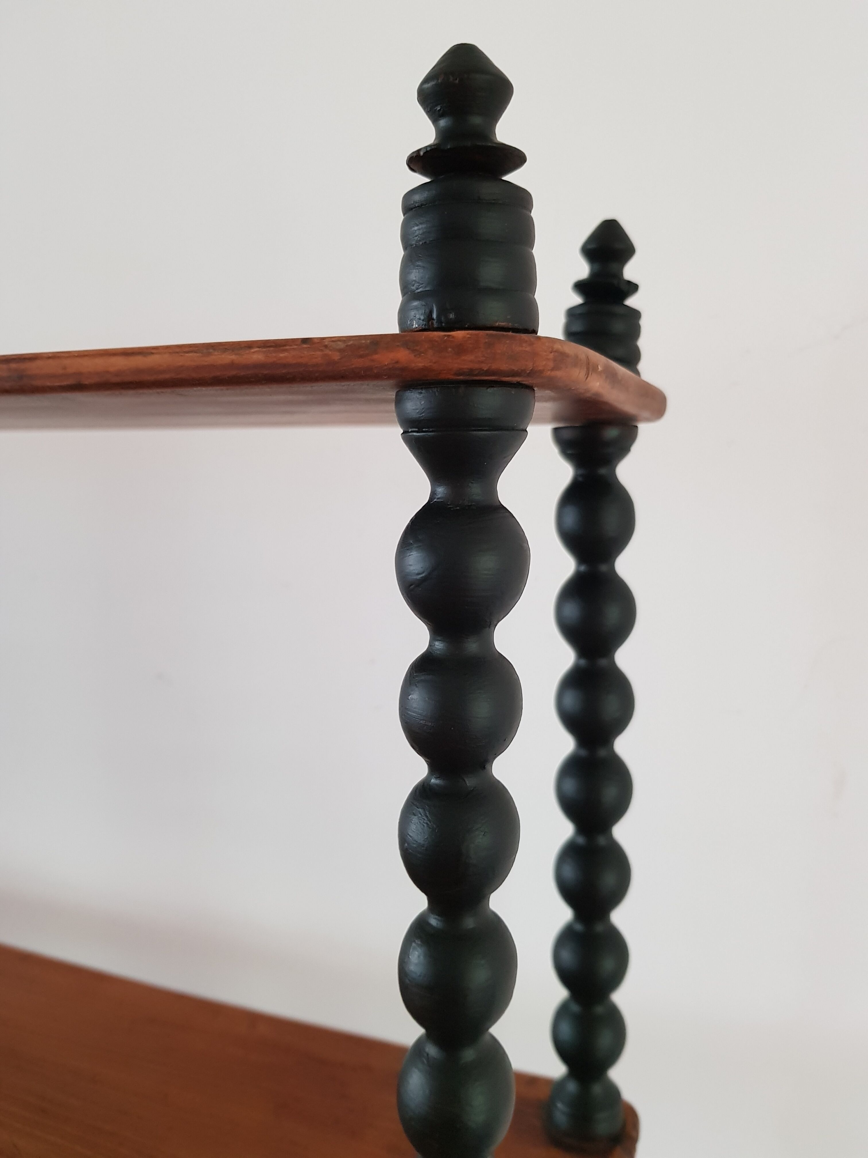 Wooden coil shelf turned
