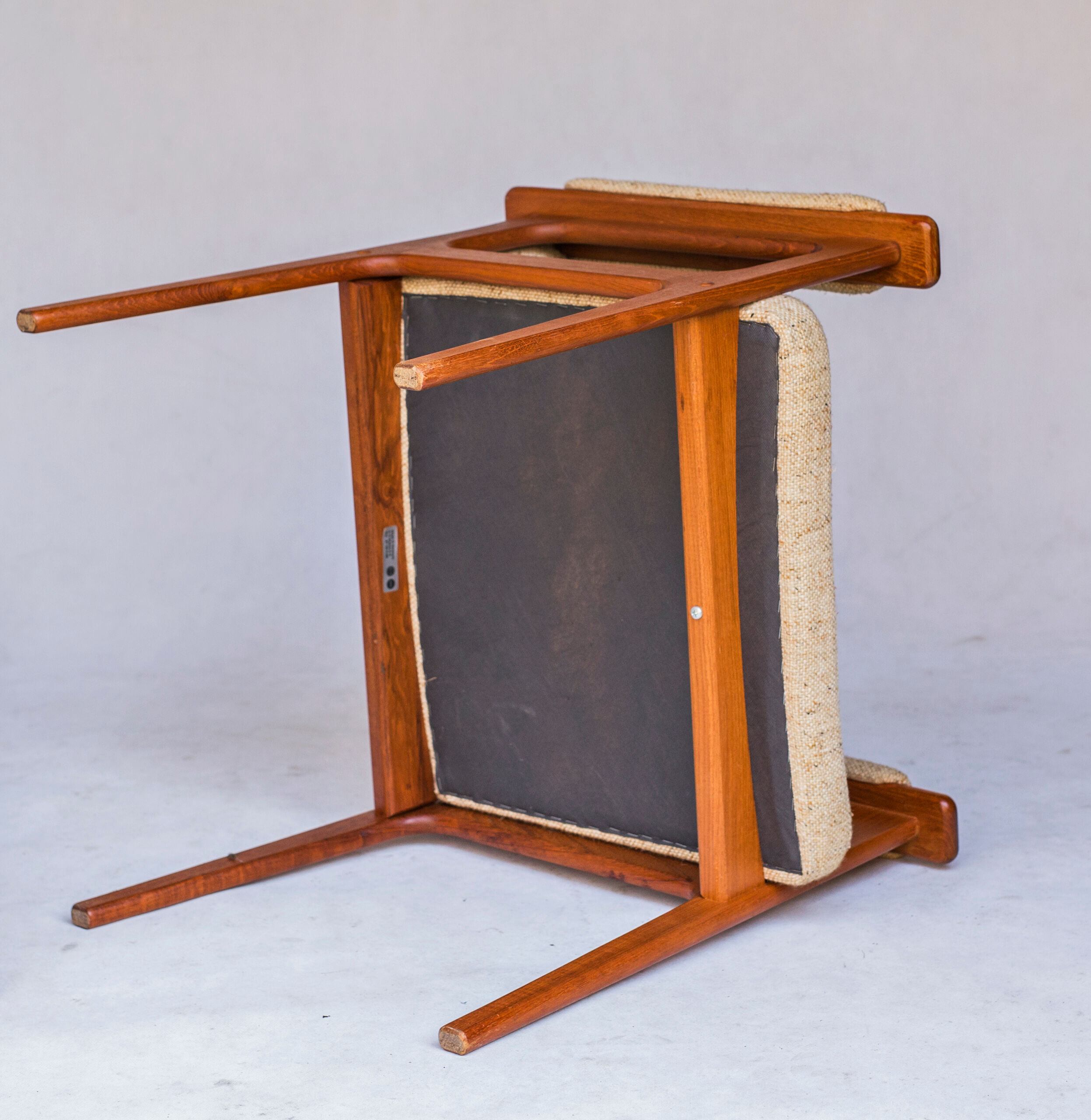 Danish teak armchair & stool from OD Møbler, 1960s