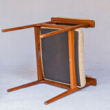 Danish teak armchair & stool from OD Møbler, 1960s