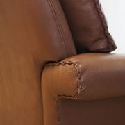 Brown leather sofa, Danish design, 1960s, manufactured by AS Vejen Polstermøbe