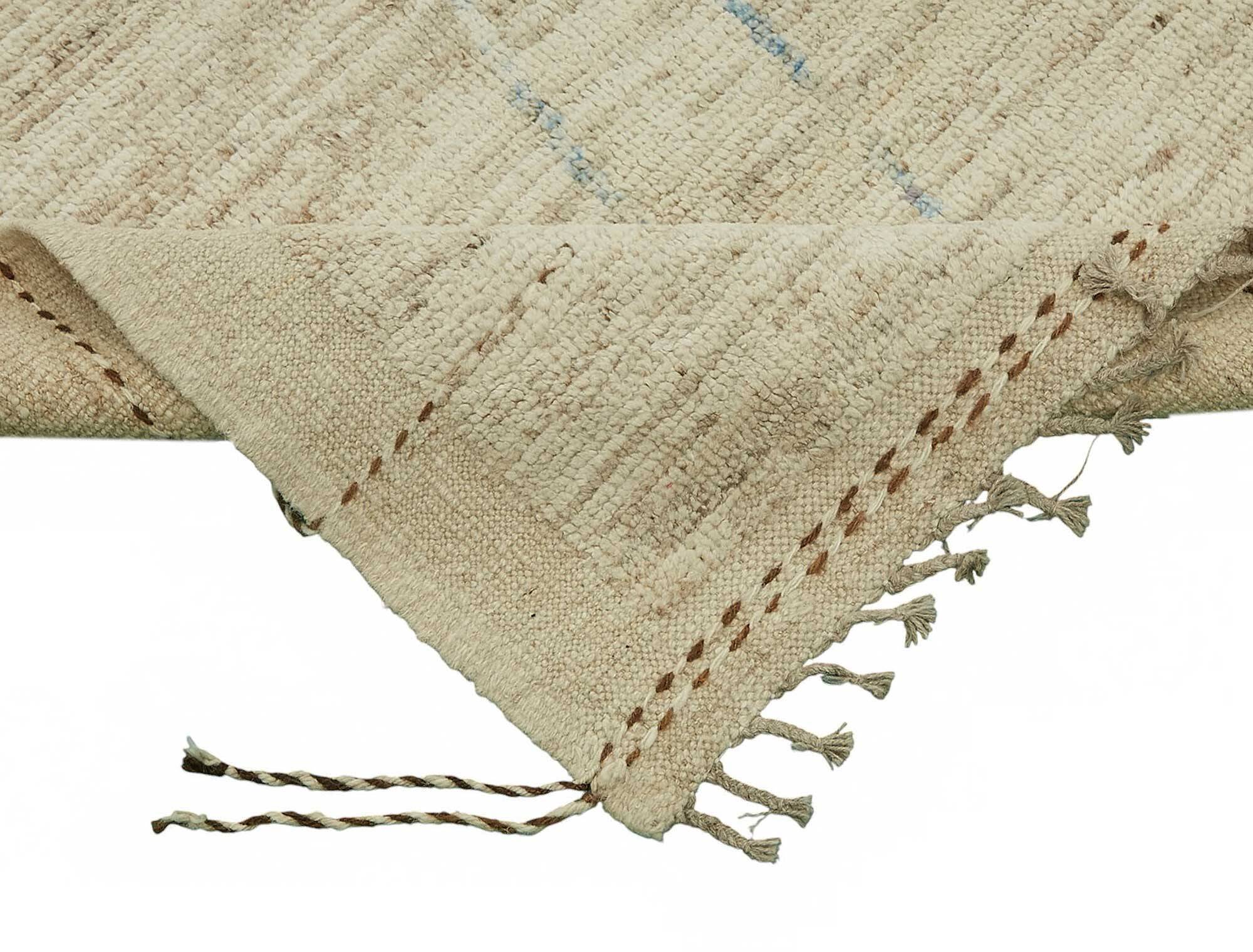 Handmade Turkish One of a Kind 311 cm x 428 cm Beige Wool Carpet