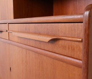 Danish design teak highboard, 1960s