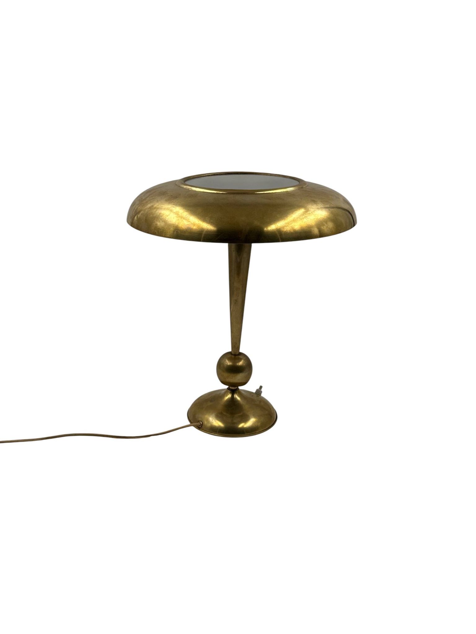 Oscar Torlasco, mod. 143 brass table / desk lamp, Prod. Lumi, Italy 1950s