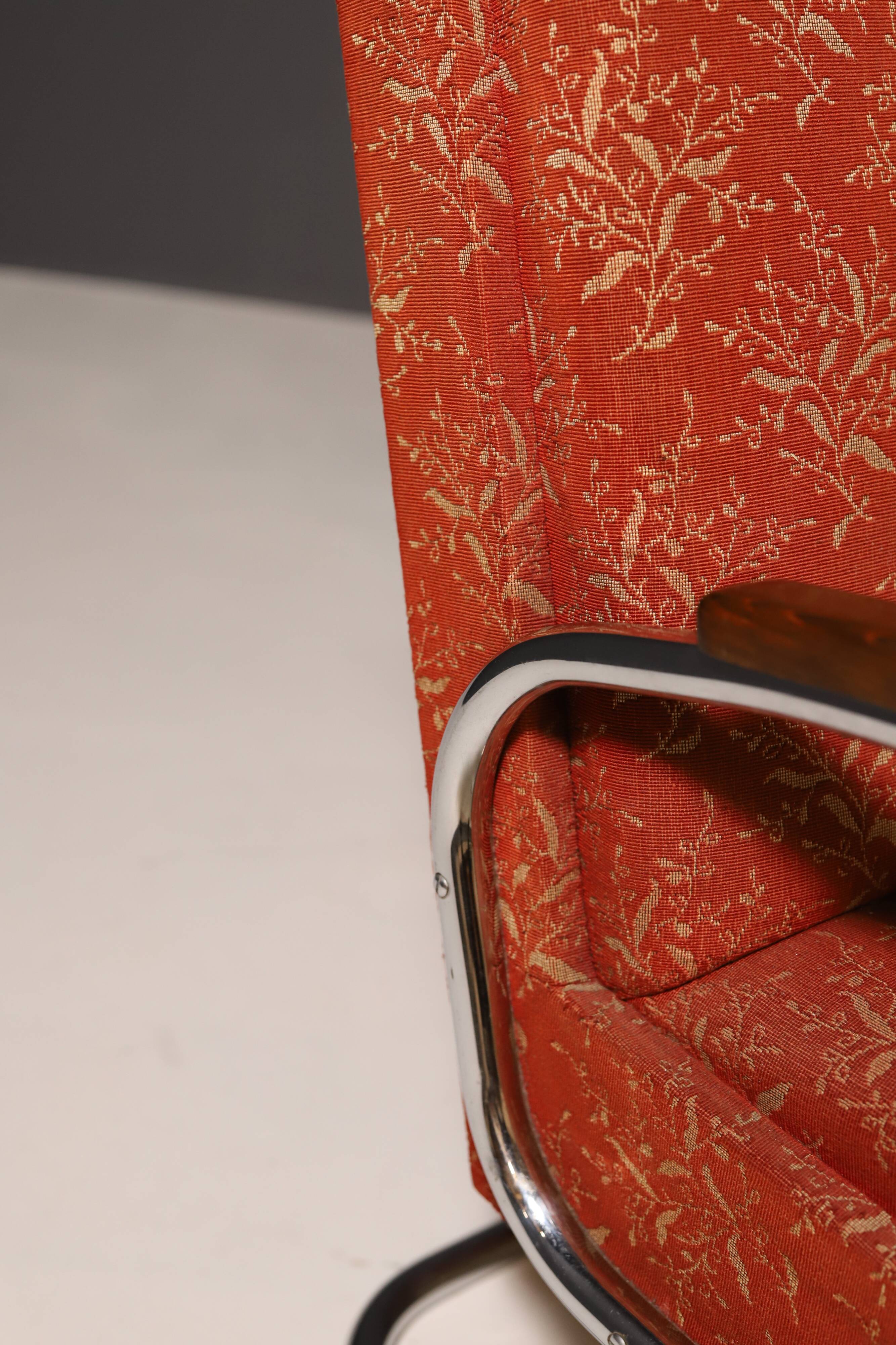 Functionalist Upholstered Armchair by Mücke-Melder | 1930s, Czechoslovakia