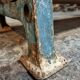 Industrial kitchen island / console table with a cast iron base – France, mid-20th century