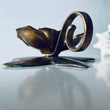 Brass flower candle holder