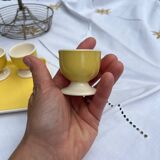 5 egg cups and their serving tray Villeroy and Boch