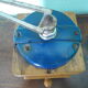 Ancien moulin à café manuel - Peugeot Frères - Bois, métal, métal bleu