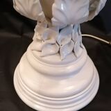 Large ceramic lamp from Manises with floral decoration  
-Circa 1960/1970