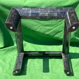 Table basse en pierre noire tesselated par Maitland Smith années 1970
