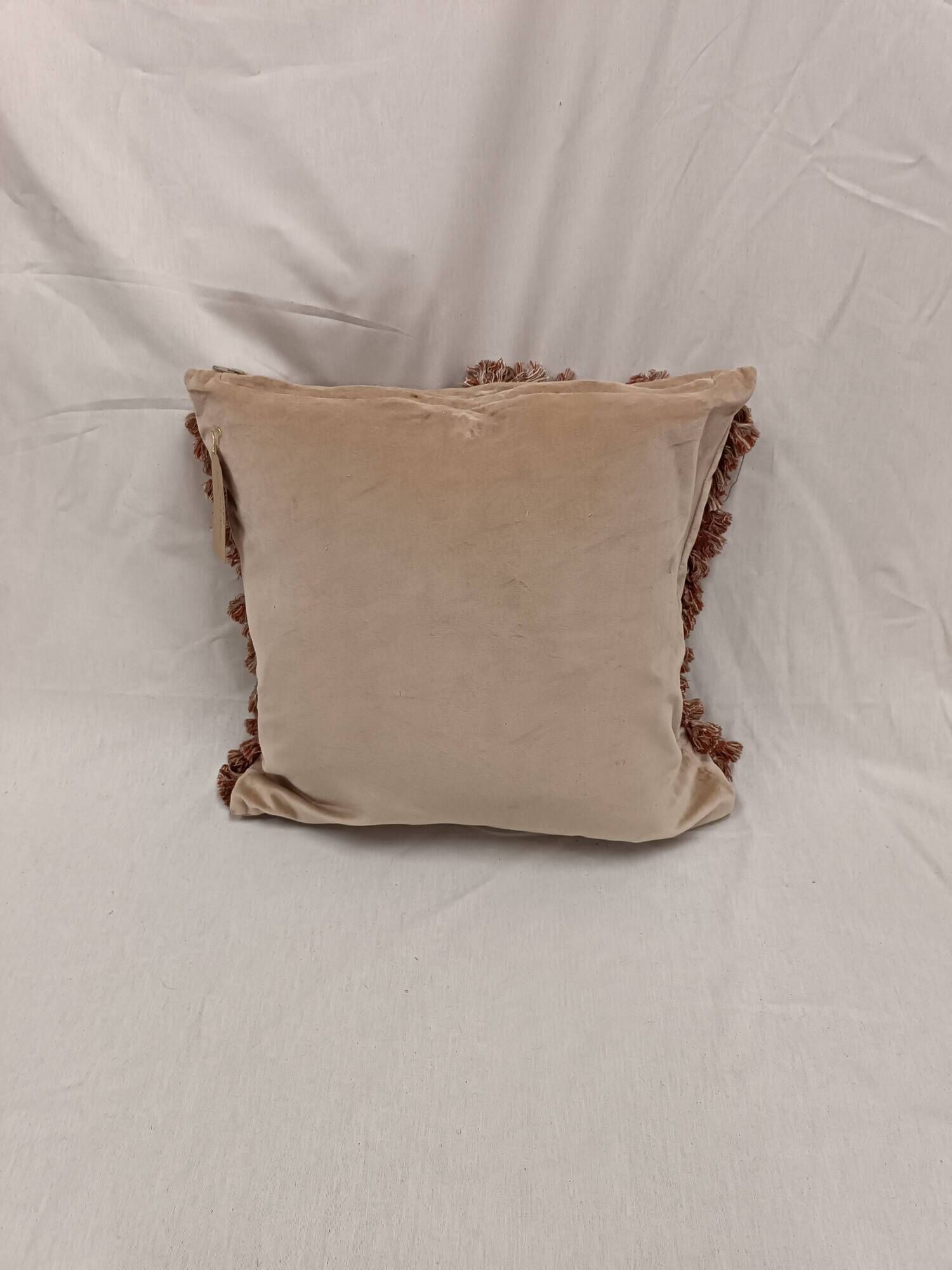 French Style Aubusson Floral Tapestry Cushion, Rose Bouquet & Tassel Fringe
