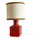 Lampe de table en céramique rouge allemagne 1970s