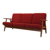 Red sofa CIGAR, Danish design, 1960s, Hans J. Wegner for Getama