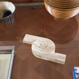 Brutalist travertine ashtray, Cerri Nestore, Italy, 1970s