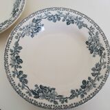 2 hollow plates Terre de fer HBMC Guadeloupe decor