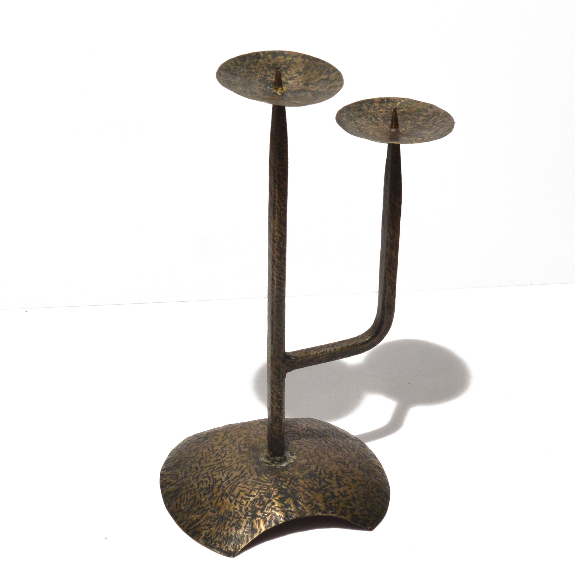Brutalist style candlestick, czechoslovakia, 1960s