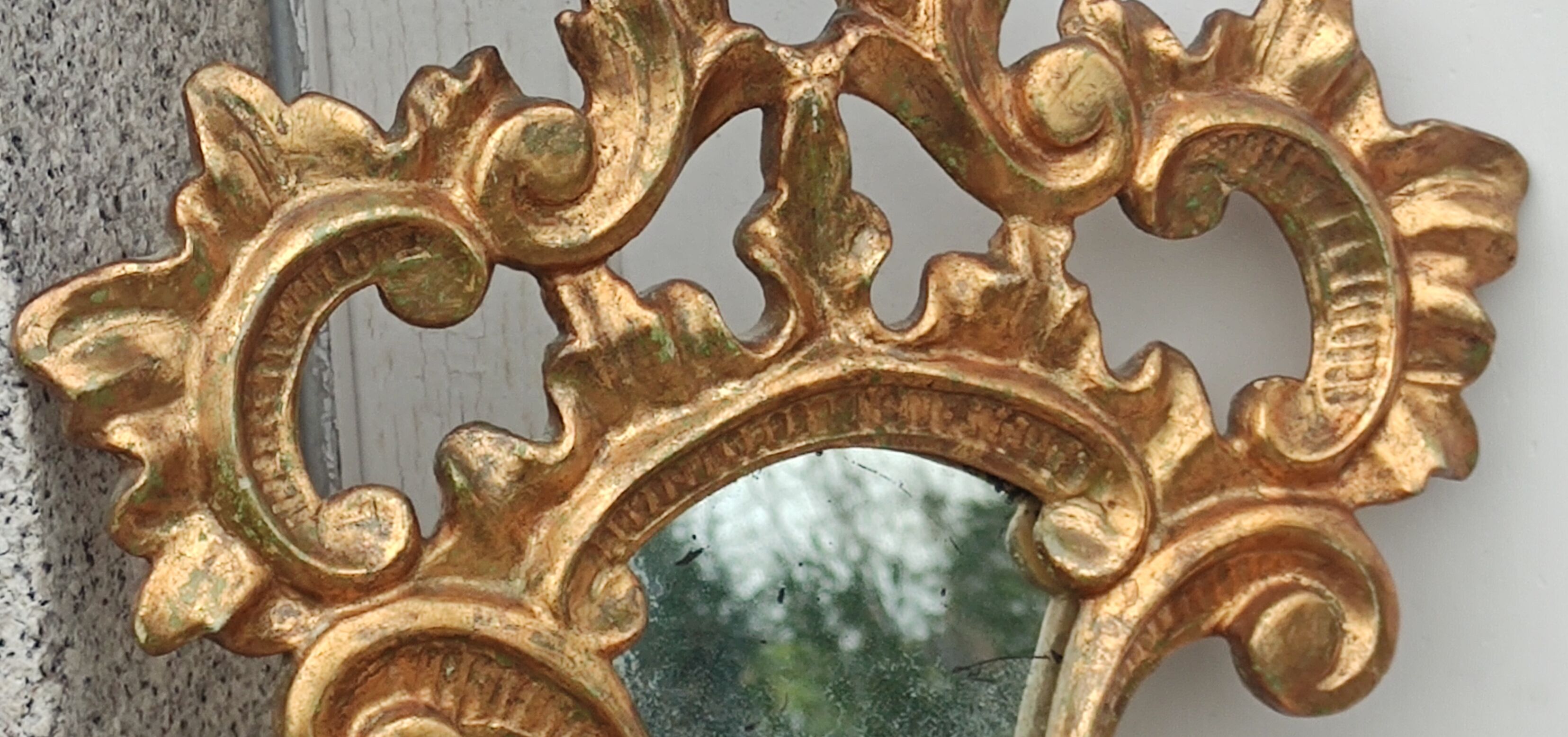 Old gilded mirror original Louis XV style