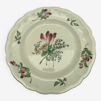 Plat à gâteaux en porcelaine de Luneville ( Keller & Guerin )