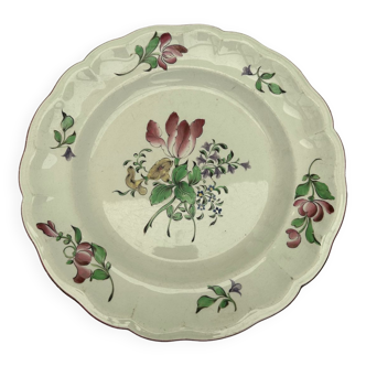 Plat à gâteaux en porcelaine de Luneville ( Keller & Guerin )