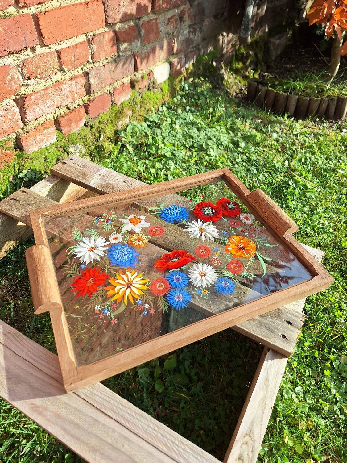 Vintage Floral Tray