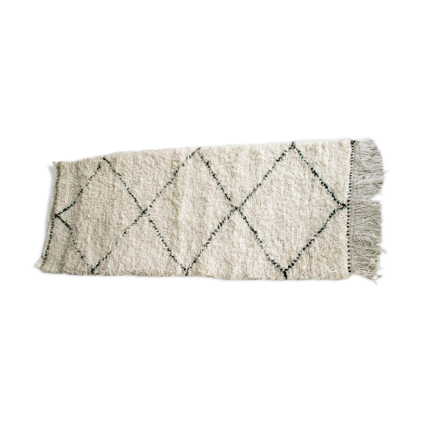 Berber carpet Beni Ouarain with diamonds - 67x171cm