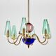 Italian Glass Chandelier, 1980s (MK9505)