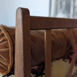 Bed, daybed, style reconstruction, in oak, 1950s.