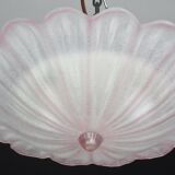 Precious Italian pink Murano glass ceiling fixture, Murano, 1970