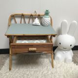 Vintage rattan bedside