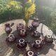 Coffee or tea service in enameled ceramic by Marius Giuge, artisan potter in Vallauris,