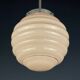 Vintage pink glass pendant lamp, Italy, 1950s