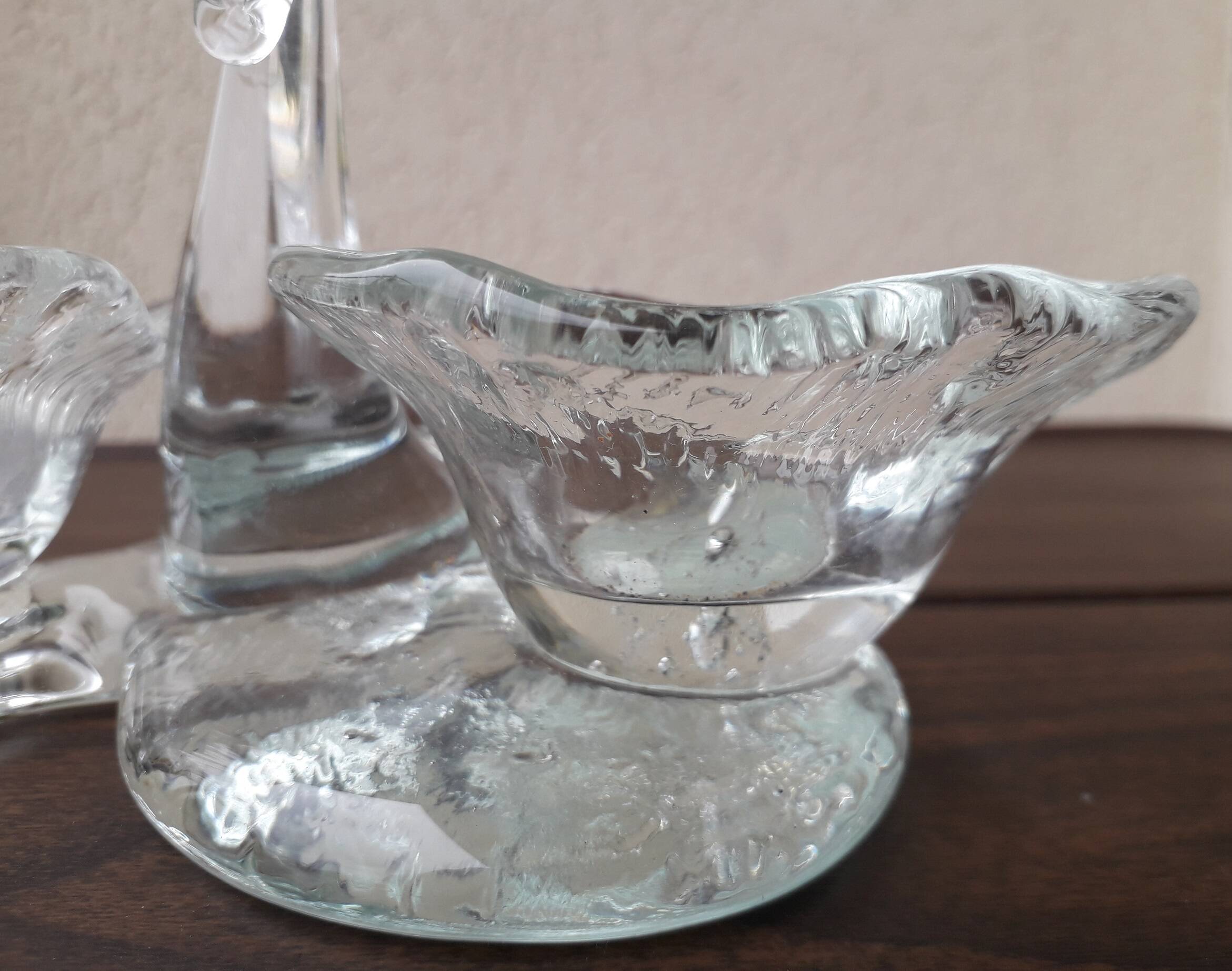 Blown glass salt cellar