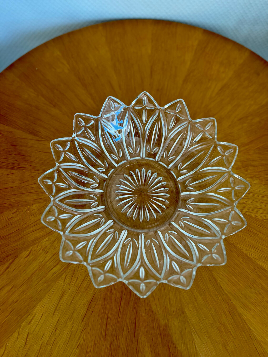 Vintage cut glass dish 1960